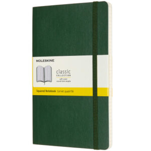 MOLESKINE Notizbuch Classic SC Pocket 853600035 grün, kariert 5mm 120 Blatt