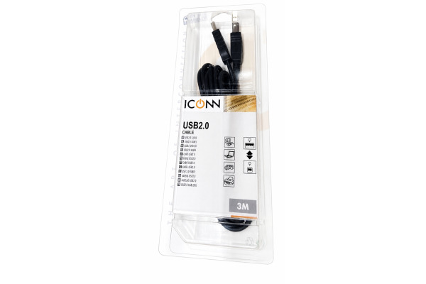 NEUTRAL USB-/IEEE 1394-Kabel 3m USB-AMBM- schwarz
