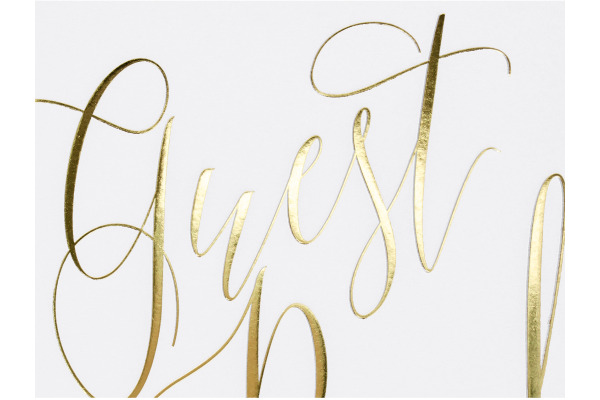 PARTYDECO Gästebuch 20x24.5cm KWAP58008 weiss-gold 44 Seiten – Bild 2
