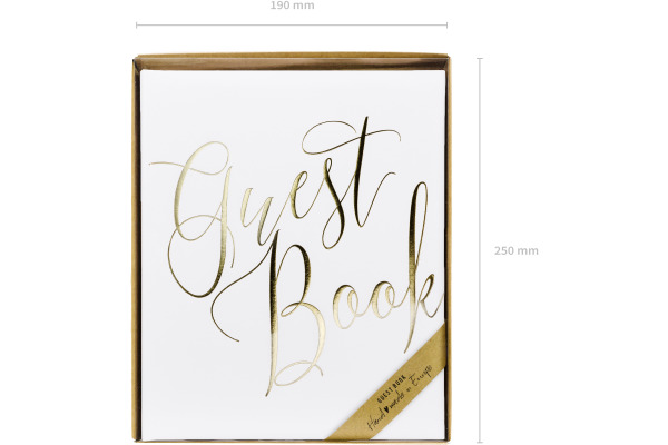 PARTYDECO Gästebuch 20x24.5cm KWAP58008 weiss-gold 44 Seiten – Bild 3