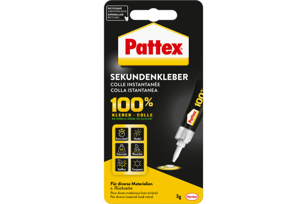 PATTEX Sekundenkleber Repair 100% 45-900327 Gel 3g