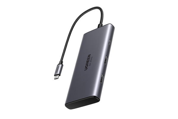 UGREEN Hub 6-in-1, 2x USB-A 3.0 15852 USB-C 3.0,2xHDMI, PD – Bild 3