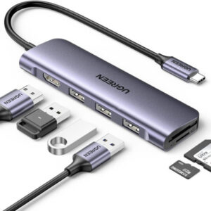 UGREEN Hub 6-in-1, USB-C,HDMI 20956A 3x USB-A 3.0,SD,TF