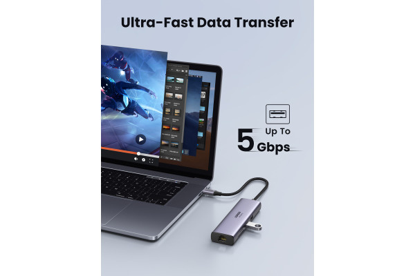 UGREEN 7-in-1 USB-C-Hub 60515 Ethernet Interface – Bild 4