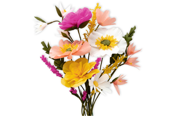 URSUS DIY Set Krepppapier Blumen 27030001F gelb – Bild 2