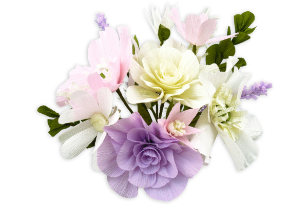 URSUS DIY Set Krepppapier Blumen 27030002F lila – Bild 3