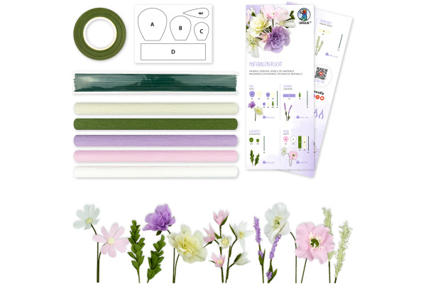 URSUS DIY Set Krepppapier Blumen 27030002F lila – Bild 4