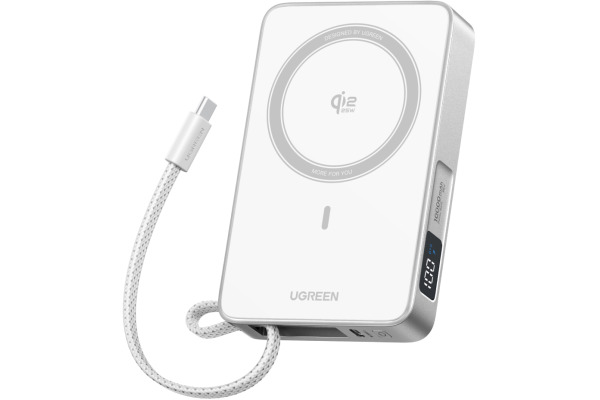 UGREEN Magnetic PB 10000mAh 95027B Wireless, Qi2.2 25W, White – Bild 2